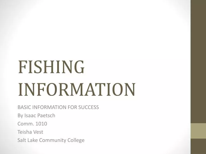 fishing information