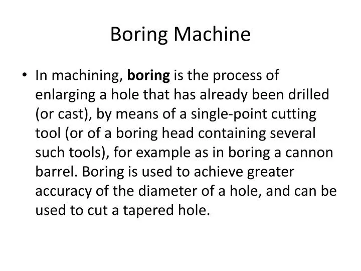 boring machine