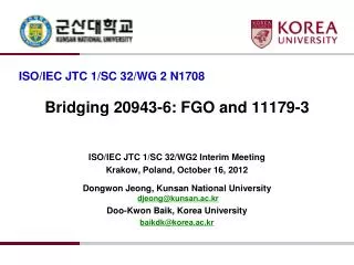 Bridging 20943-6: FGO and 11179-3