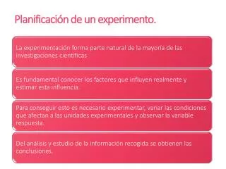 planificaci n de un experimento