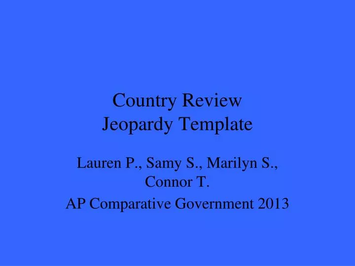 country review jeopardy template