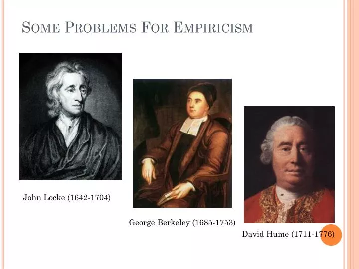 some problems for empiricism