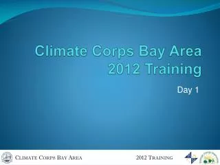 Climate Corps Bay Area 2012 Training