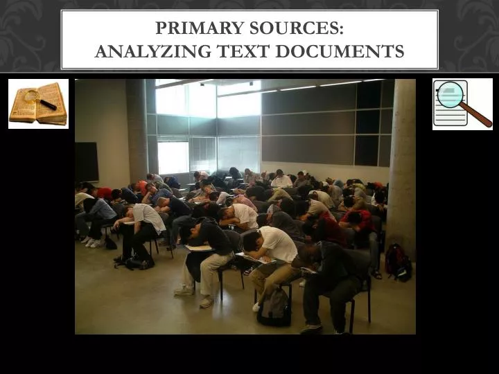 primary sources analyzing text documents