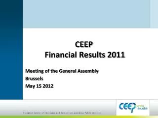 CEEP Financial Results 2011