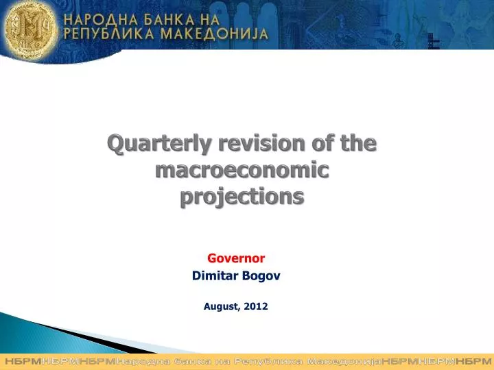 quarterly revision of the macroeconomic projections