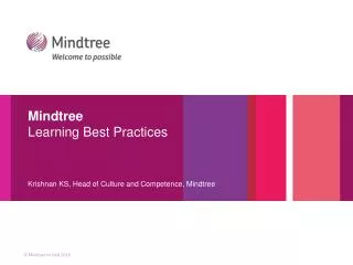 Mindtree Learning Best Practices