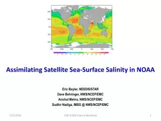 Assimilating Satellite Sea-Surface Salinity in NOAA