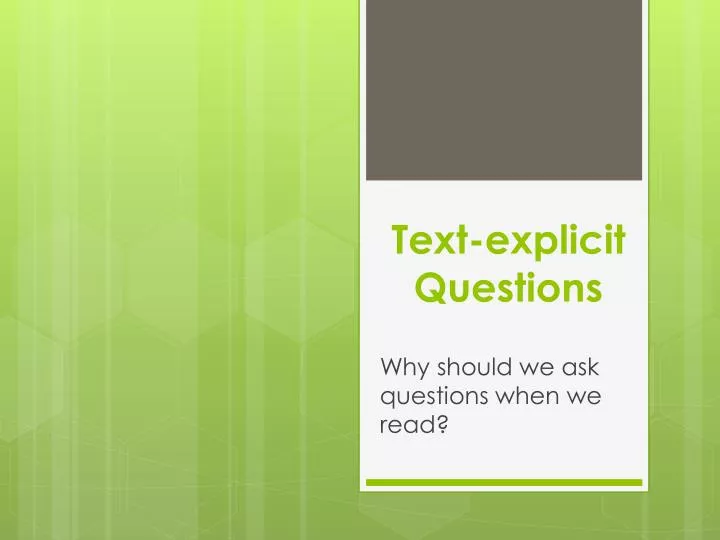 text explicit questions
