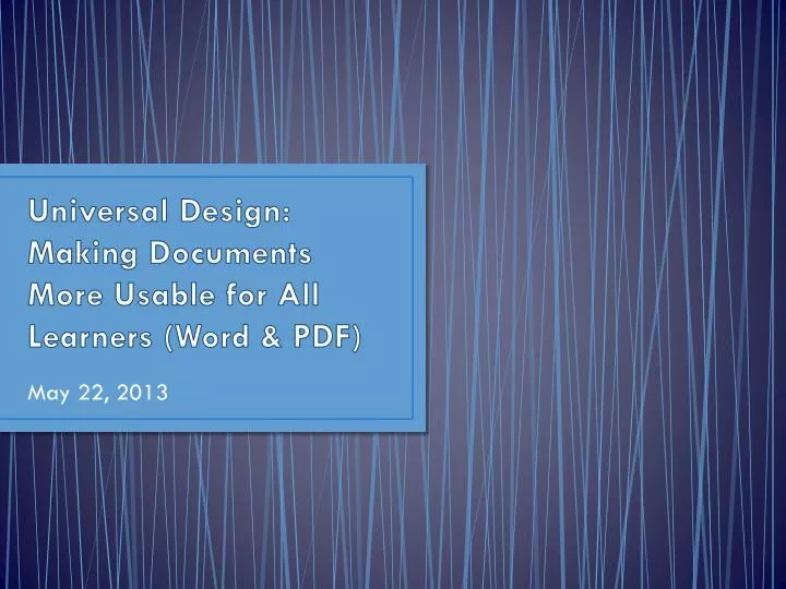 universal design making documents more usable for all learners word pdf