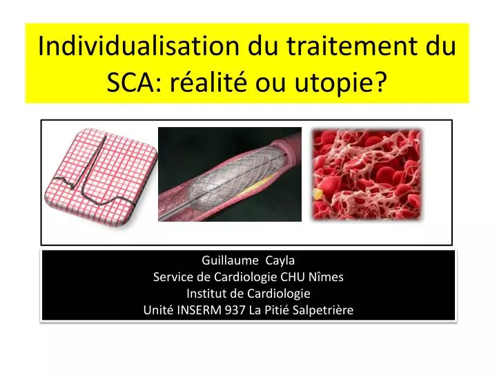 individualisation du traitement du sca r alit ou utopie