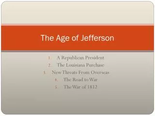 The Age of Jefferson