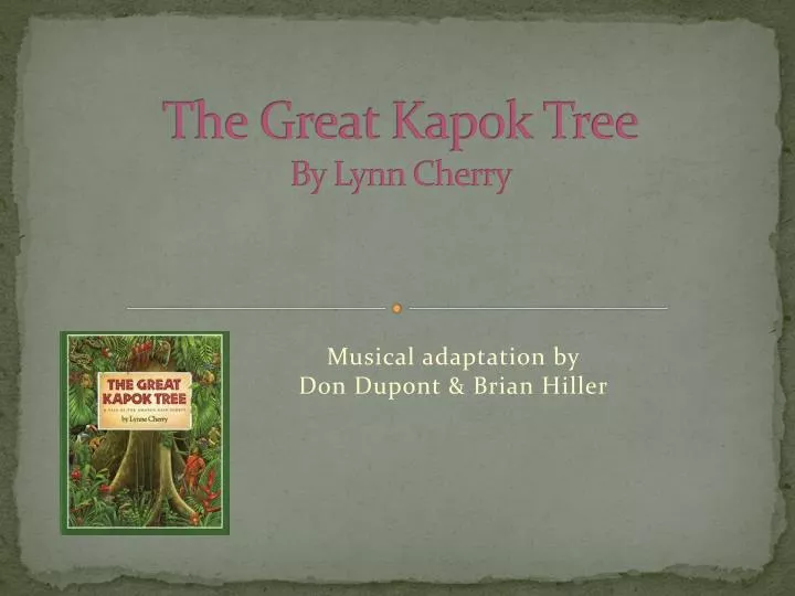 the great kapok tree by lynn cherry