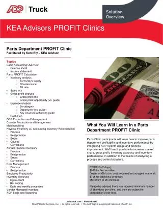 KEA Advisors PROFIT Clinics