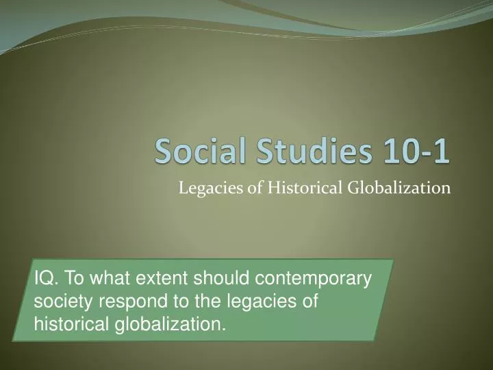 social studies 10 1