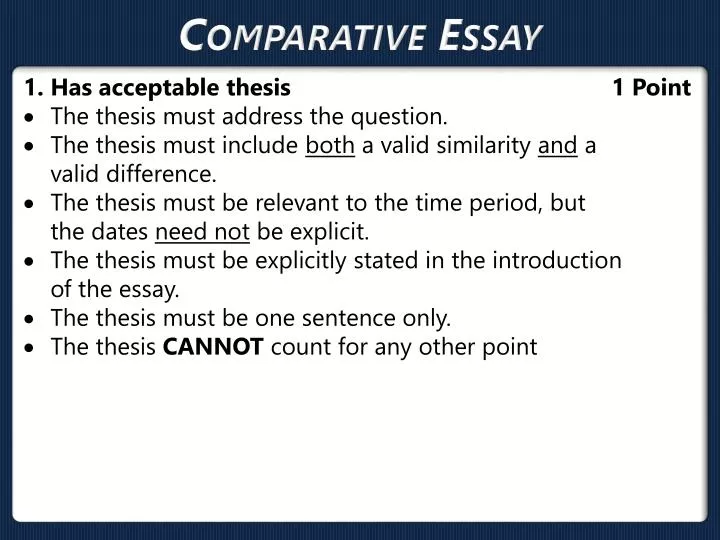 comparative essay