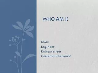 Mom Engineer Entrepreneur Citizen of the world
