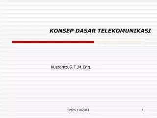 konsep dasar telekomunikasi