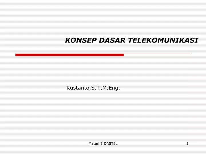 konsep dasar telekomunikasi