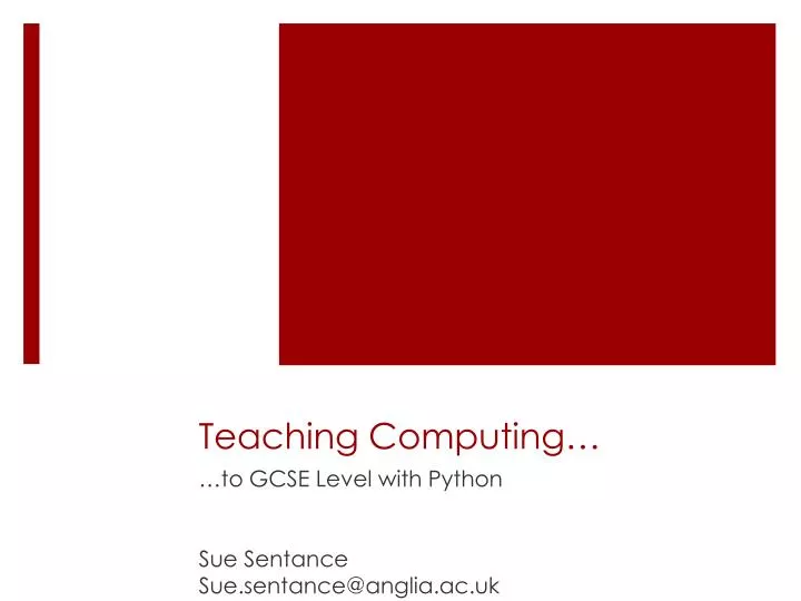 teaching computing