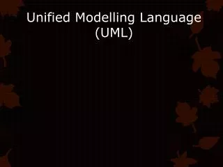 unified modelling language uml
