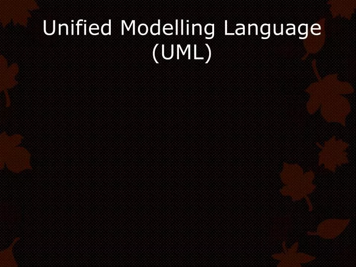 unified modelling language uml