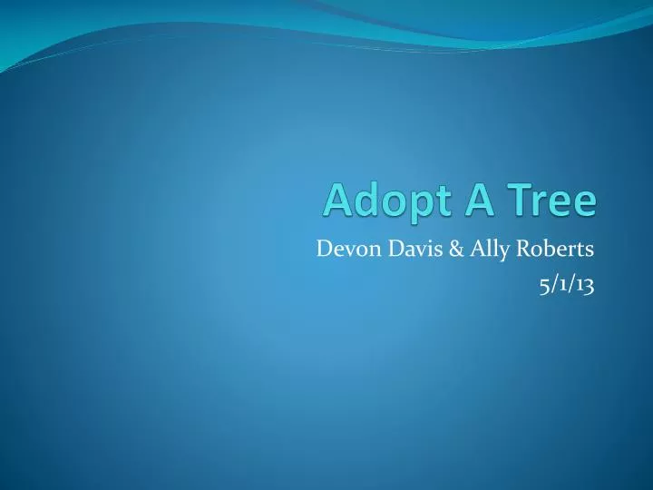 adopt a tree