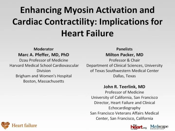 enhancing myosin activation and cardiac contractility implications for heart failure