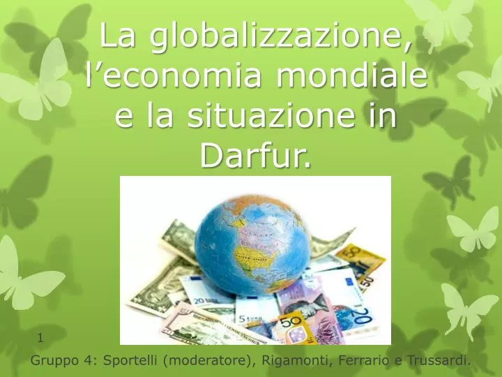 la globalizzazione l economia mondiale e la situazione in darfur