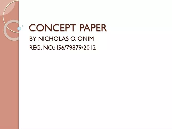 concept paper