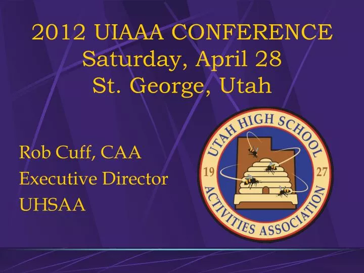 2012 uiaaa conference saturday april 28 st george utah