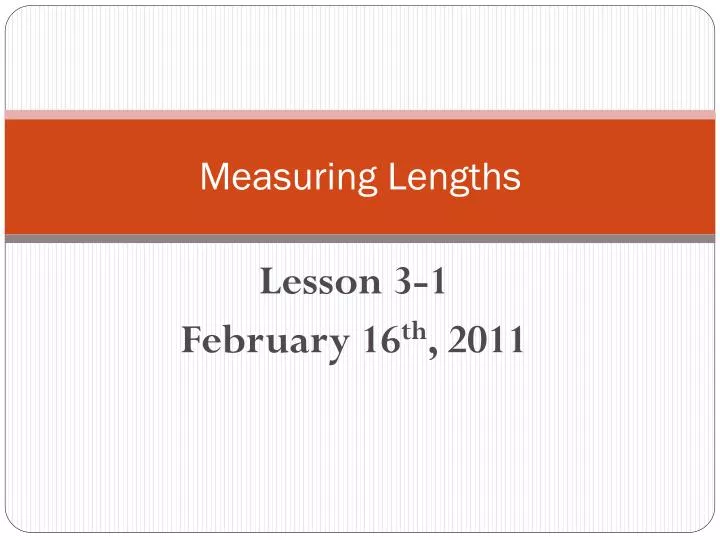 measuring lengths
