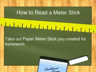 How to Read a Meter Stick