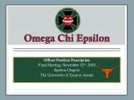 Omega Chi Epsilon - slide 1