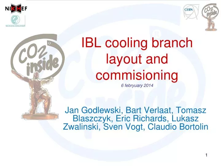 ibl cooling branch layout and commisioning 6 febryuary 2014