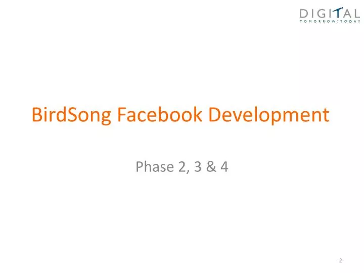 birdsong facebook development