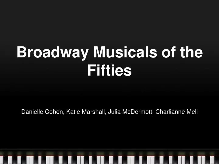 broadway musicals of the fifties