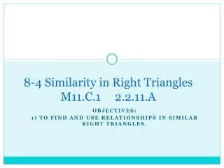 PPT - 7-4 Similarity In Right Triangles PowerPoint Presentation, Free ...