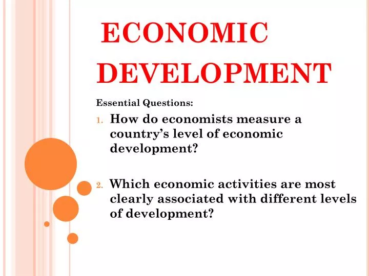 economic development