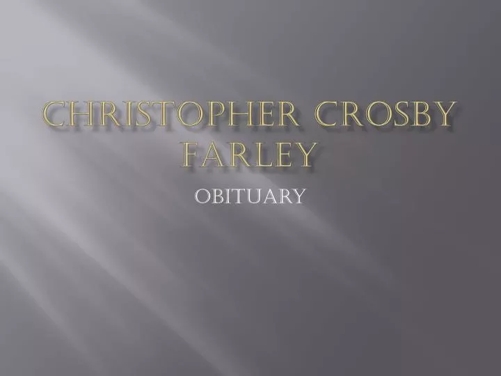 christopher crosby farley