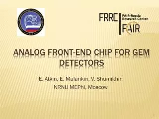 Analog front-end chip for GEM detectors