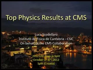 Top Physics Results at CMS