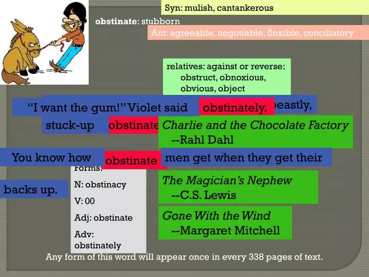 As stubborn as a mule  English vocabulary words learning