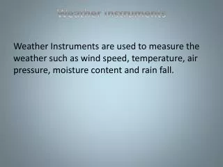 Weather Instruments