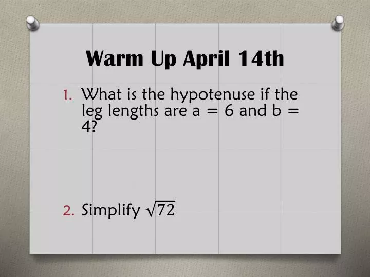 warm up april 14th
