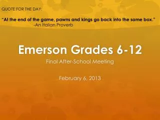 Emerson Grades 6-12