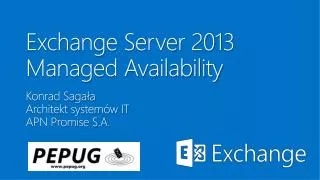 exchange server 2013 managed availability