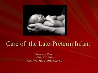 Care of the Late-Preterm Infant