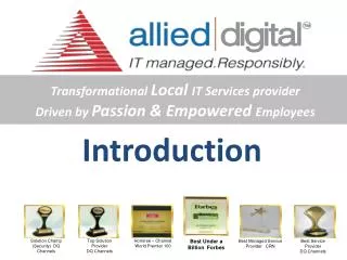 Transformational Local IT Services provider Driven by Passion &amp; Empowered Employees