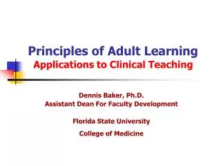 principles of adult learning